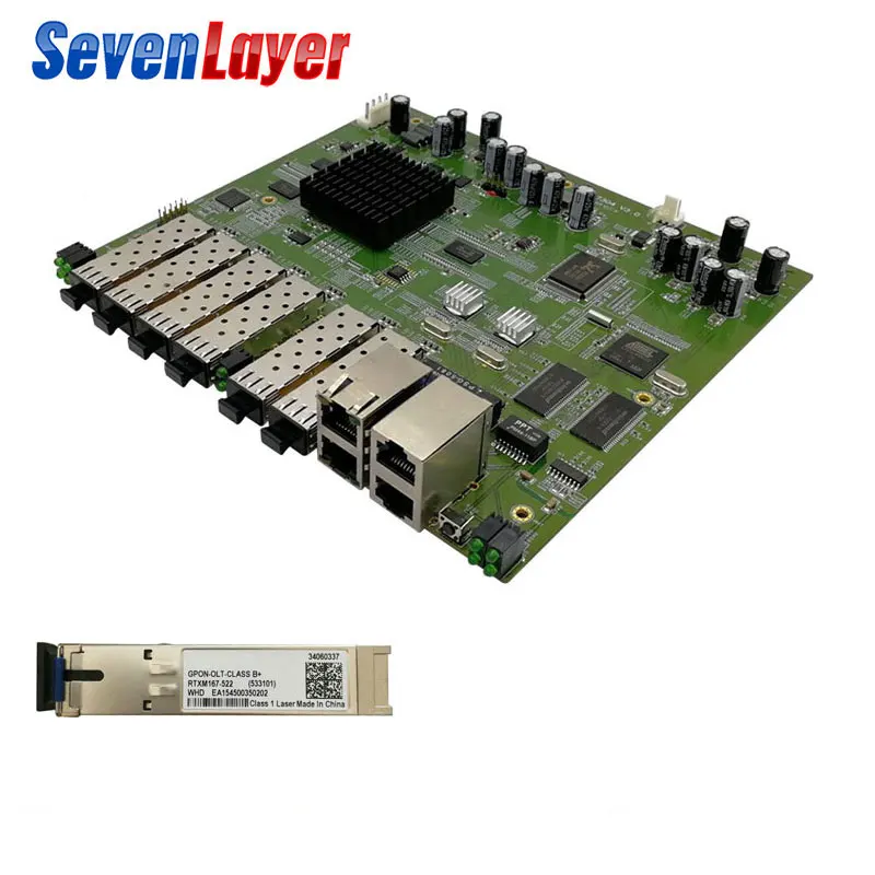 EPON OLT 4PON порты Ethernet ftth CATV OLT Carrier-класс высокой плотности волоконно-оптический высокое качество 1,25 г Профессиональный мини - Цвет: with 1p PON module