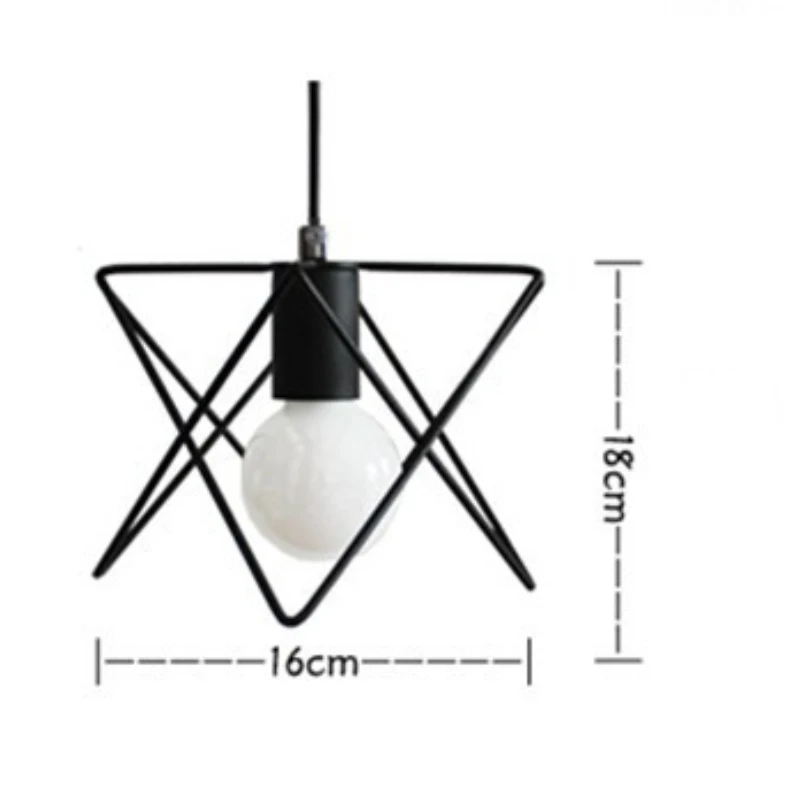 

Vintage retro pendant lamp metal M cage lampshade lighting hanging light fixture