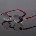 Модные женские очки для чтения iboode без оправы с защитой от сисветильник, очки для дальнозоркости с диоптриями + 1,0 + 1,5 + 2,0 + 2,5 + 3,5 + 4,0