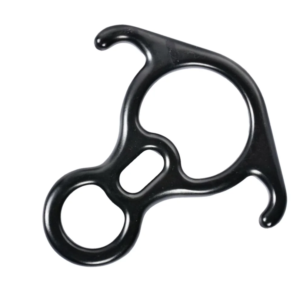 

50kN Figure 8 Descender with Bent-Ear Rappelling Gear Belay Device Climbing Drop Protector Loop Descender for Rock Climbing Outd