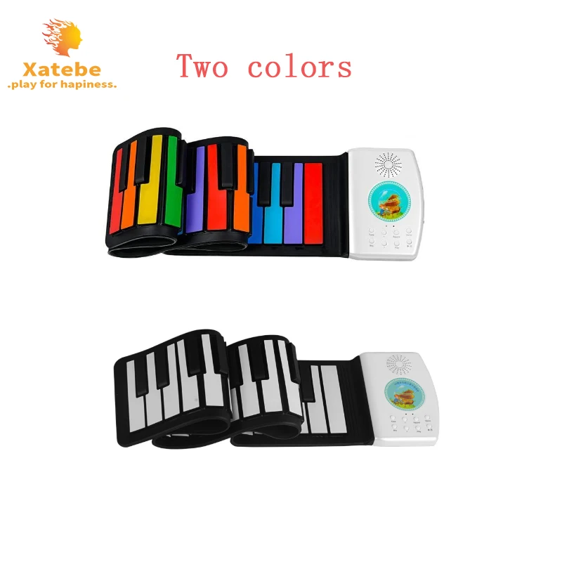 

New 49 Keys Silicone Flexible Hand Roll Up Piano Soft Portable Electronic Keyboard Organ Music Gift For Children Student
