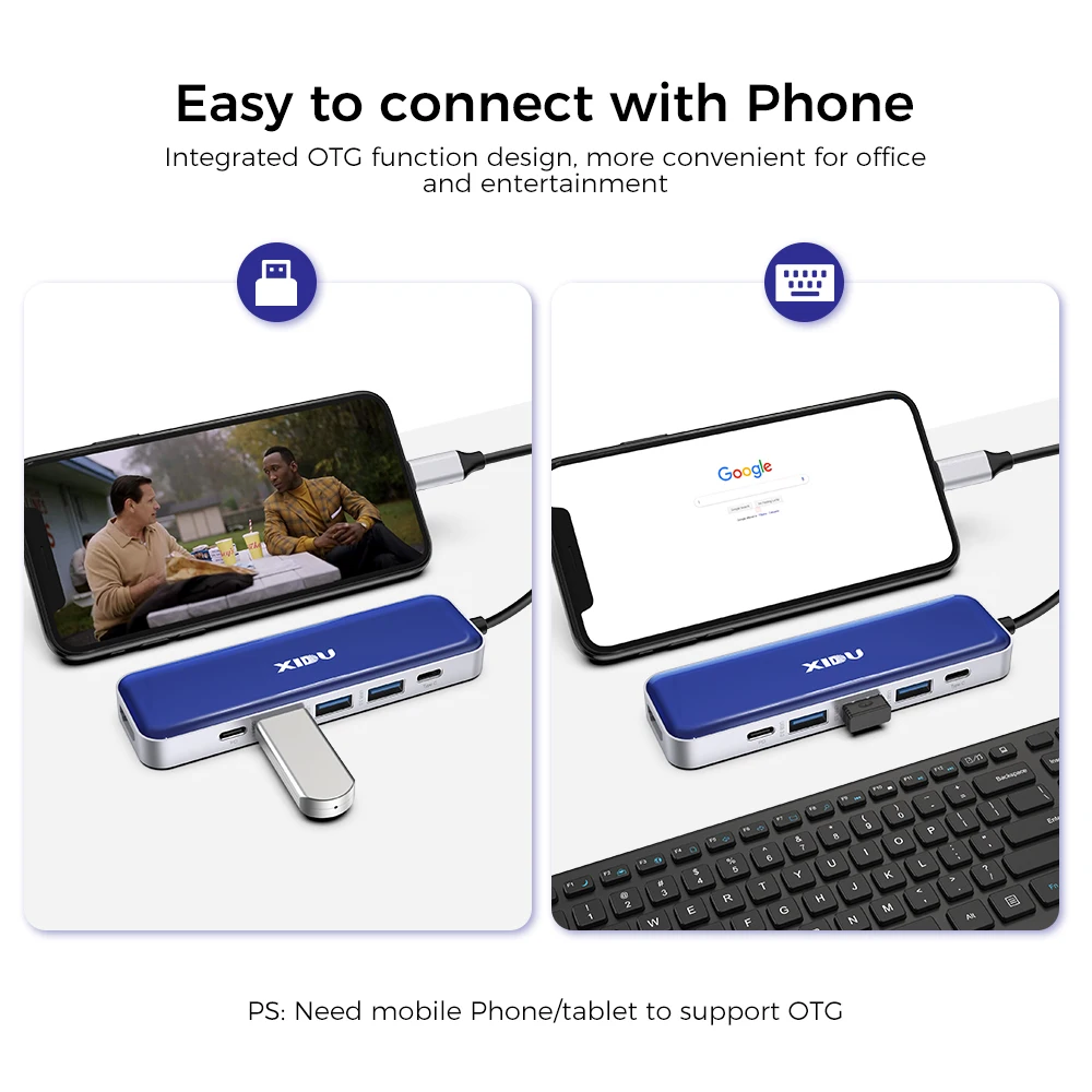 USB 3 0 концентратор 6 в 1 type c зарядный разъемов PD 4K HDMI порт быстрая зарядка несколько
