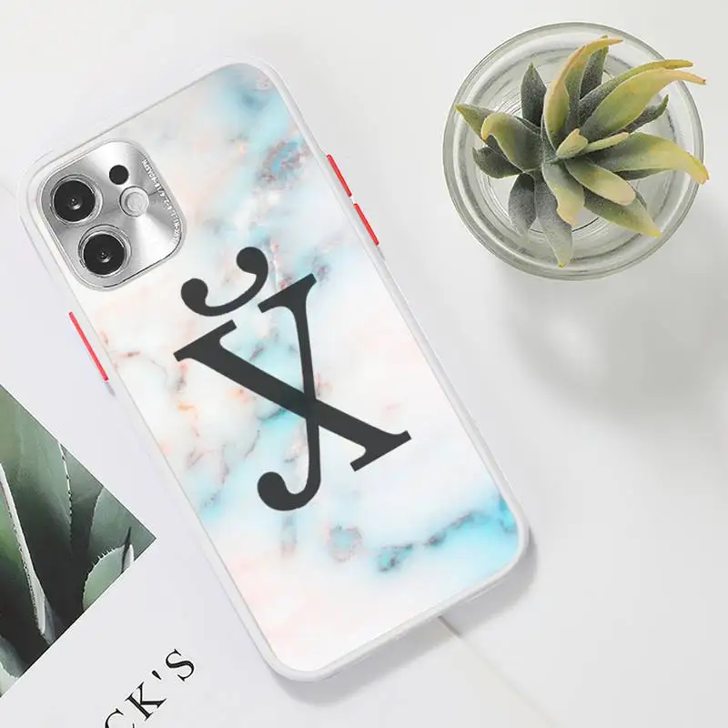 

Pink marble Russian text Phone Case Clear matte transparent For white iPhone 7 8 x xs xr 11 12 pro plus max mini Funda