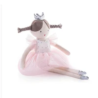 13 inch cute pink ballerina girl plush toy cute princess skirt doll girl quality plush material child home decoration washable