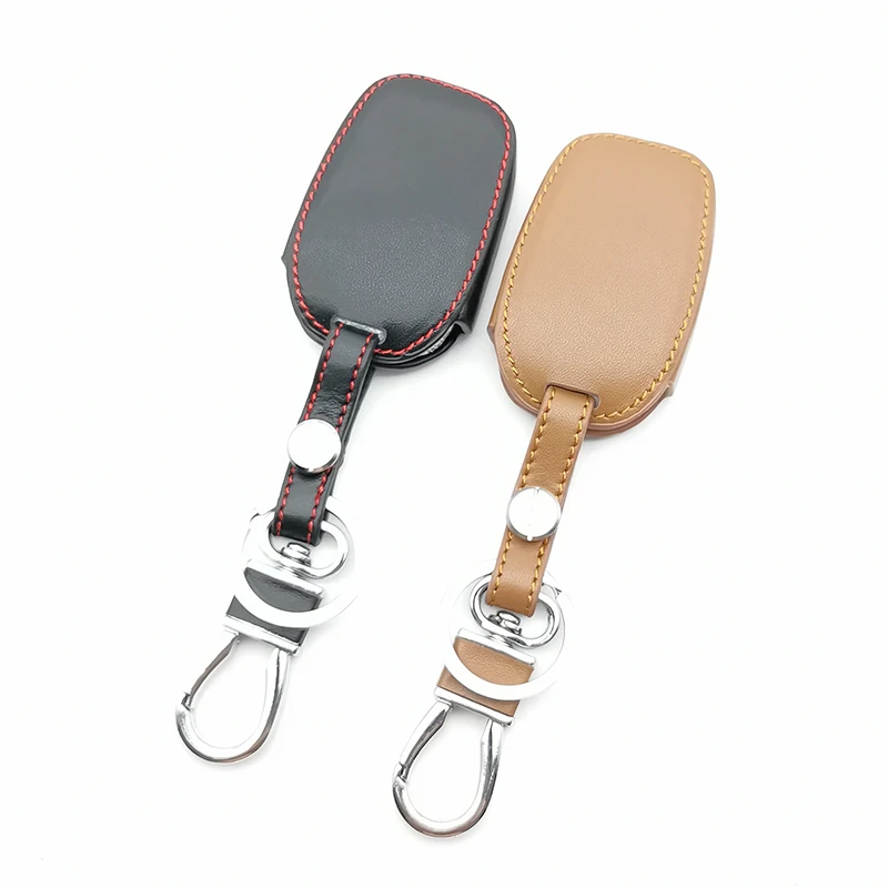 

Leather 3 Buttons Remote Case Cover Fob Key For Renault Duster Logan Sandero Captur Clio Laguna Scen 2015 2016 2017