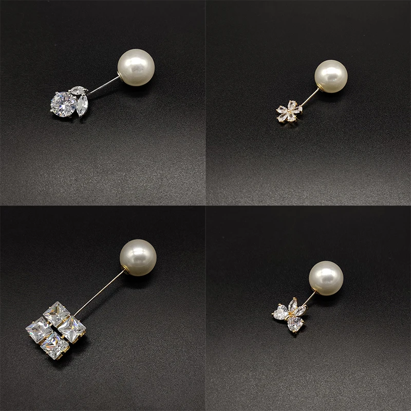 

PD BROOCH 8 Chakra Suit Collar High-end Pearl Brooch Ladies Silk Scarf Buckle Chic Brooch Enamel Pins Jewelry