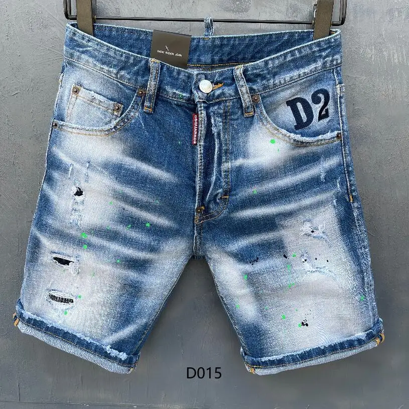 2021 New Design DSQUARED2 Short Jeans Biker Jeans HOMME Ripped COOLGUY summer Jeans  women/Men's Pants