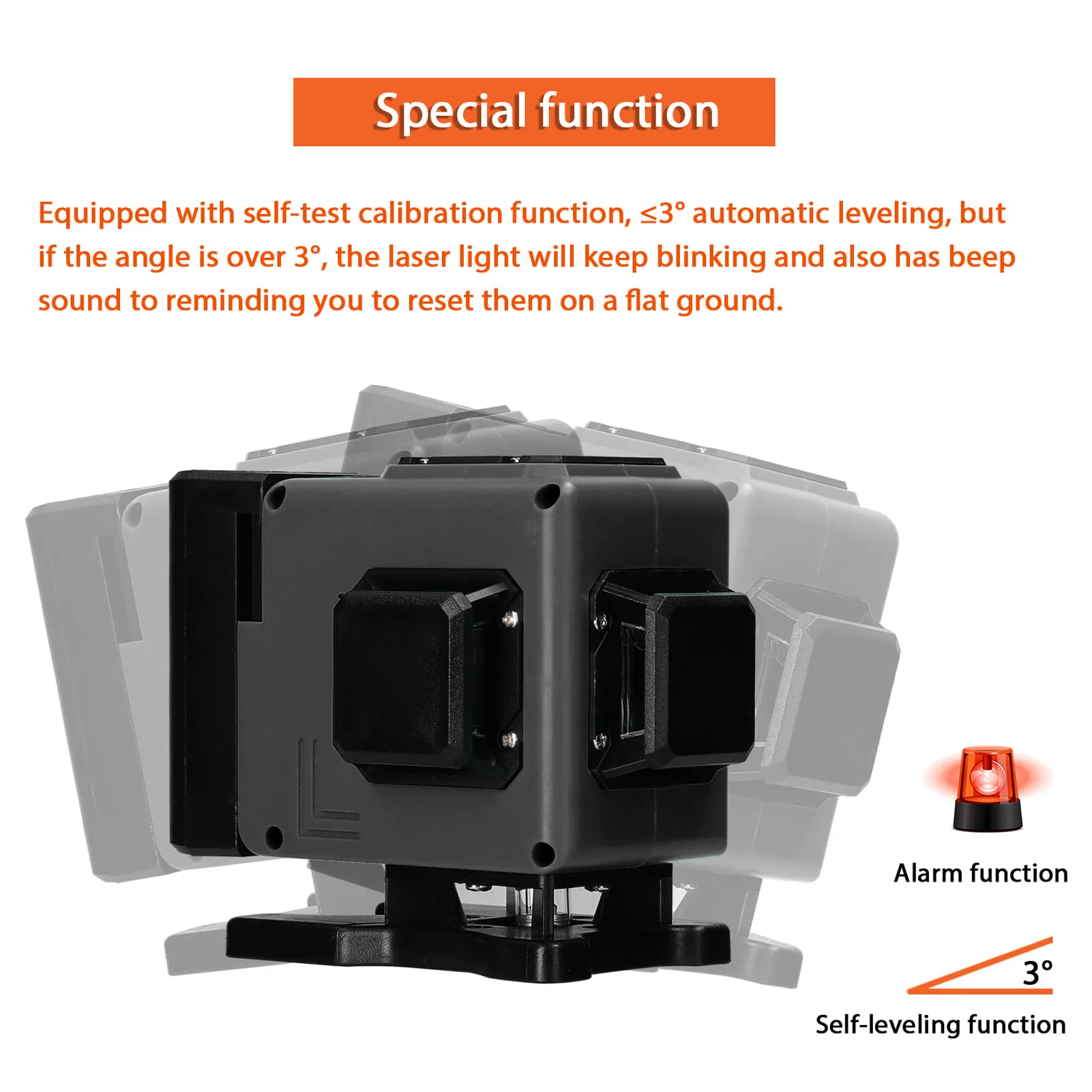 Миниатюрный лазерный уровень 12 линий 3 ° самонивелирующийся аппарат с