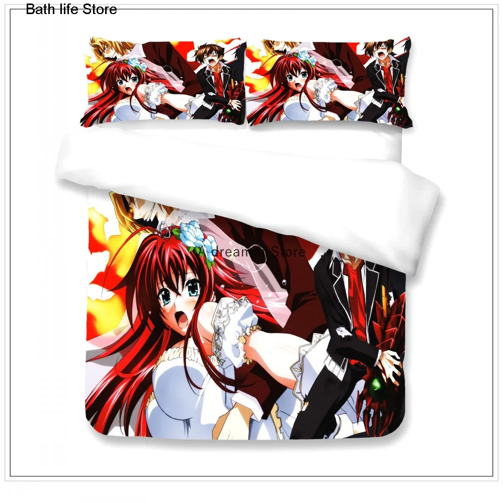 Комплект постельного белья в стиле аниме для старшей школы размеры King-Size DXD KONEKO