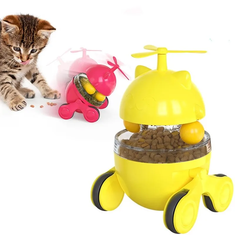 

New product explosion model cat and dog turntable to relieve boredom from hi tumbler slow food device funny cat car toy