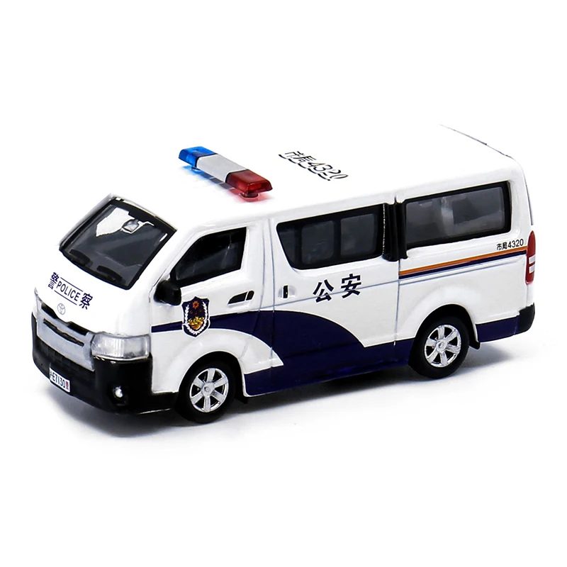 Крошечный 1:64 Toyota Hiace черный/Китайская полиция LHD литая модель автомобиля | Игрушки
