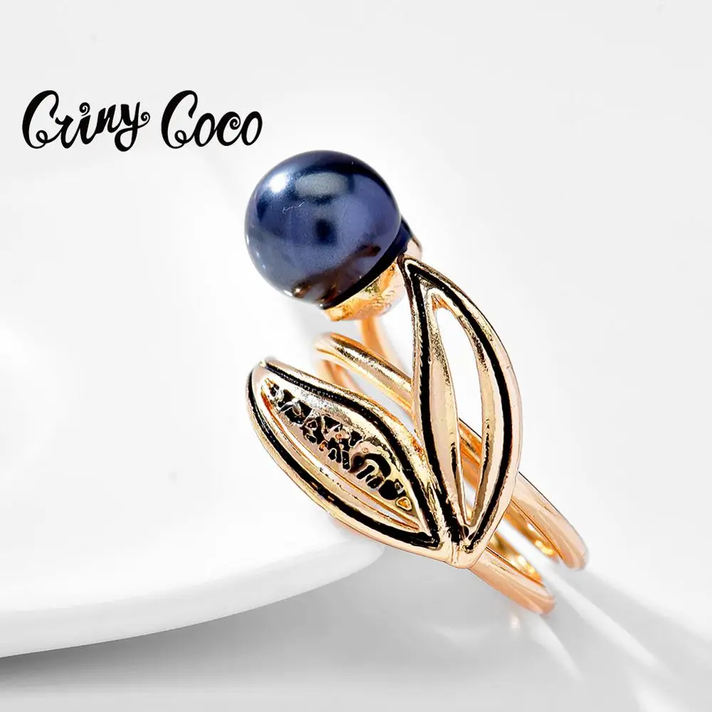 

SophiaXuan Hawaiian Leaf Ring Fashion Gold Color Finger Rings Trendy Engagement Jewelry Size 6 8 9 10 11 12 Rings Type Style