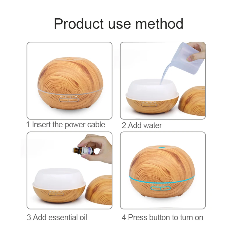 Ультразвуковой увлажнитель воздуха 400 мл аромадиффузор для эфирных масел с