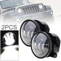 2pcs 4 inch 30w 3000lm cool white 6500k led fog light for jeep wrangler unlimited grand cherokee dodge journey charger magnum