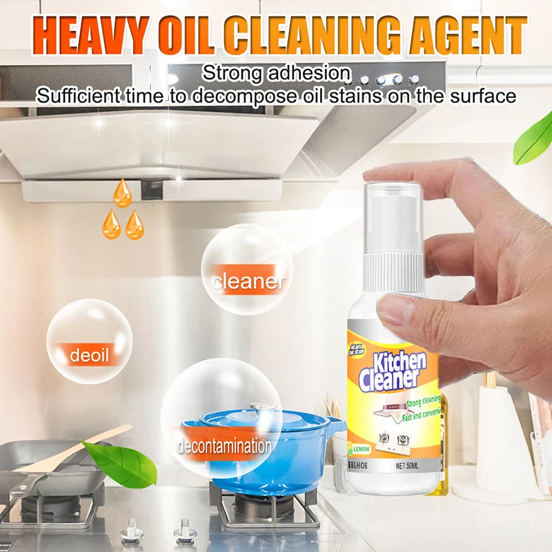 

Hot Kitchen Degreaser Removes Kitchen Grease Grime Oil Stain 30/50/100ml Optional
