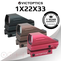 victoptics 1x22x33 hunting red dot sight aim optical scope collimator riflescope for real firearms ar15 223 airsoft shooting