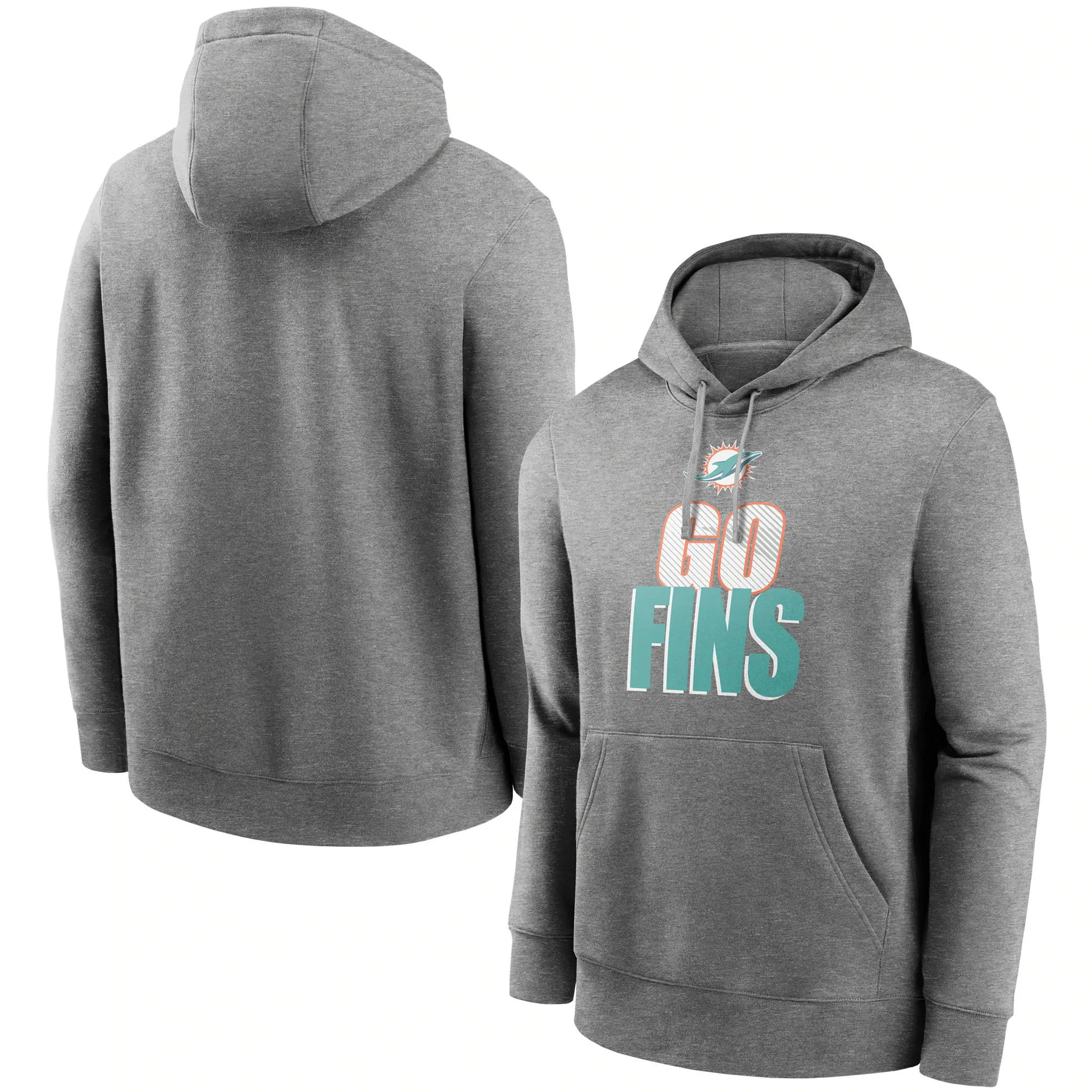 

Men Miami Heathered Charcoal Fan Gear Local Dolphins Club Pullover Hoodie