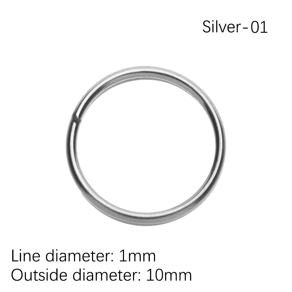 10mm 2pcs Silver 1/2 шт. брелок из титанового сплава для повседневного использования, портативный брелок с пряжкой для ключей, круглый зажим, держатель для ключей, подвесной инструмент для отдыха на природе и путешествий - Цвет: 10mm 2pcs Silver