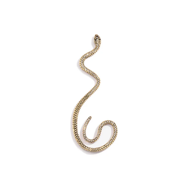 

1 PCS Snake Fake Earrings Ear Bone Clip Hanging Earrings Goth Earrings With Rhinestone Fake Piercing JewelryForAccessories
