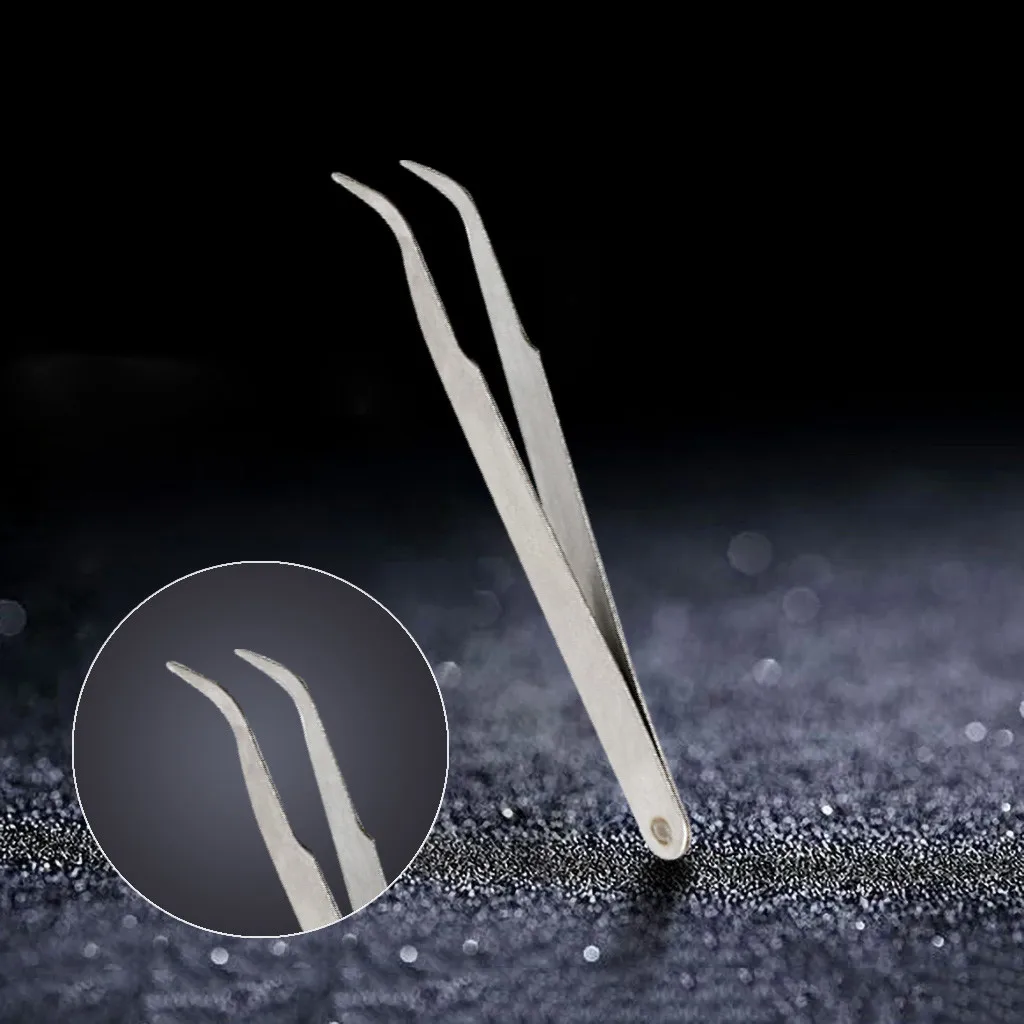 Пинцет из нержавеющей стали для самостоятельного дизайна ногтей в домашних