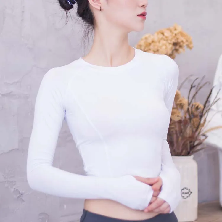 

Sleeved smock sportswear workout top long sleeve shirt women long sleeve shirt women Full Spandex