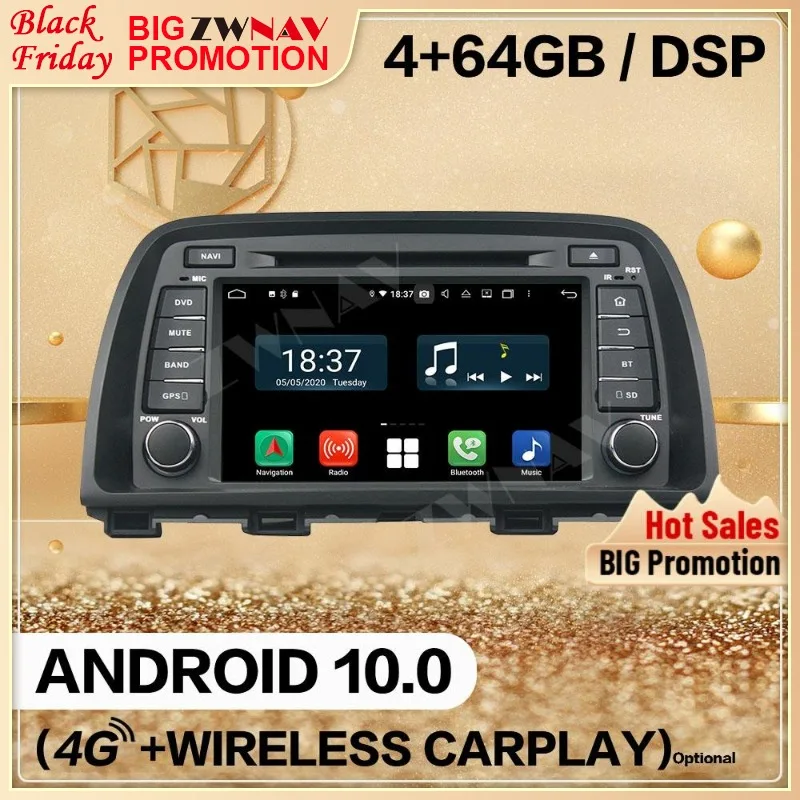 

128G Carplay 2 Din для Mazda CX-5 Atenza 2013 2014 2015 2016 2017 Android плеер аудио радио GPS Navi головное устройство авто стерео