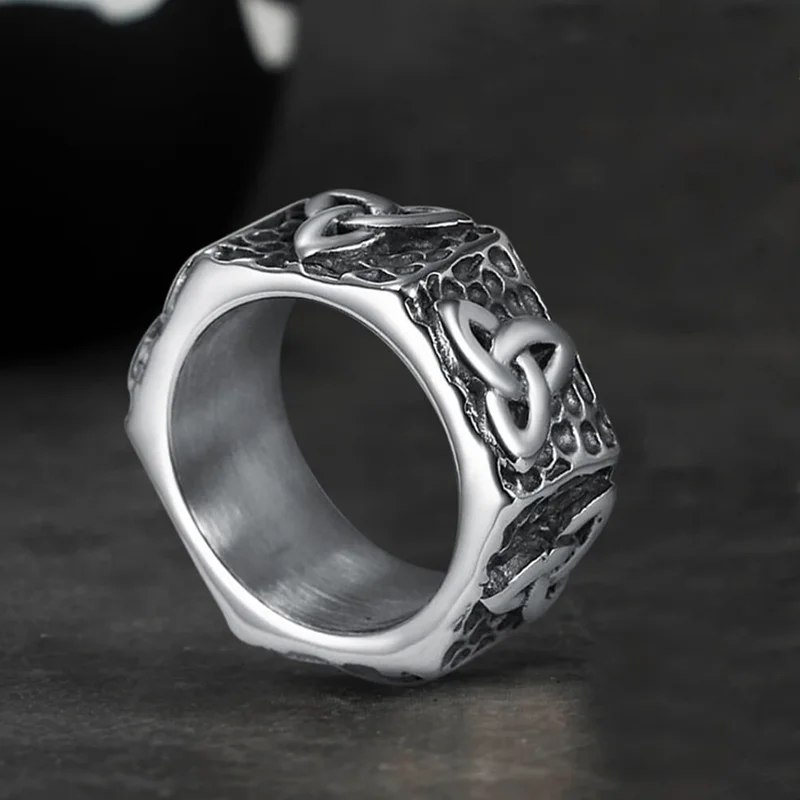 

Retro Punk Ethnic Style Viking Polygon Simple Men's Ring Boy Birthday Holiday Gift Party Jewelry Wholesale