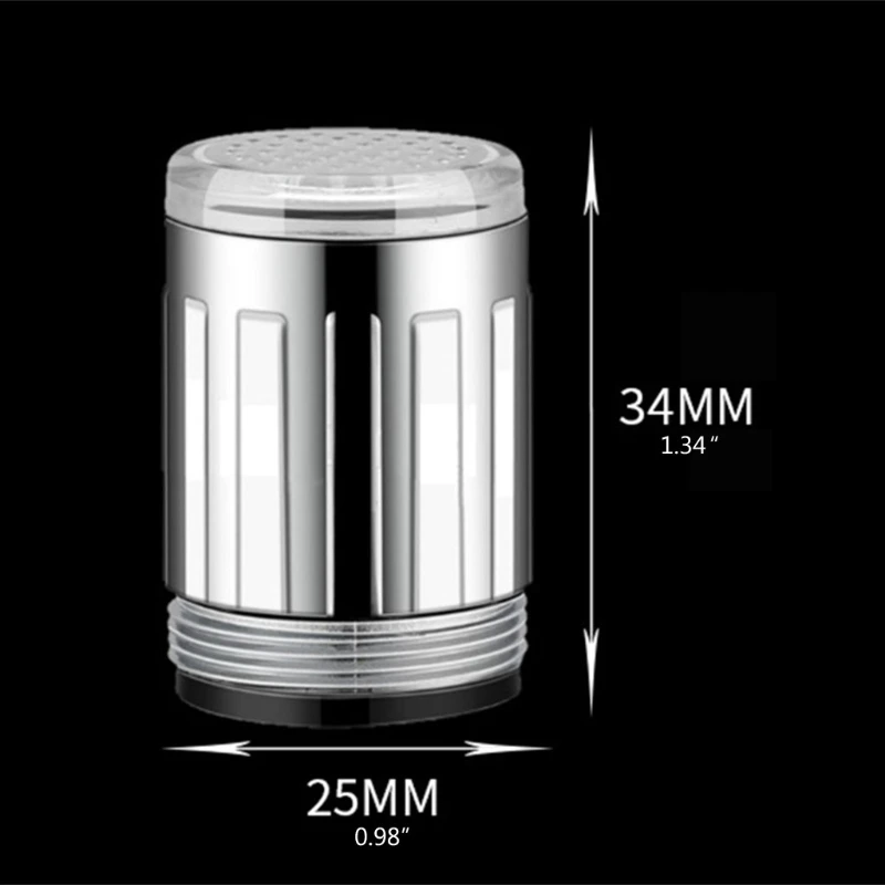

LED Water Faucet 25mm/0.98in Thread Light Temperature Sensitive Control Faucet Tap Sink Sprayer Head Replacement