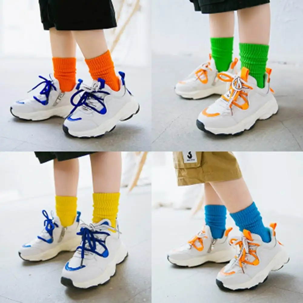 Детские хлопковые носки ярких цветов 5 пар спортивные для мальчиков и девочек