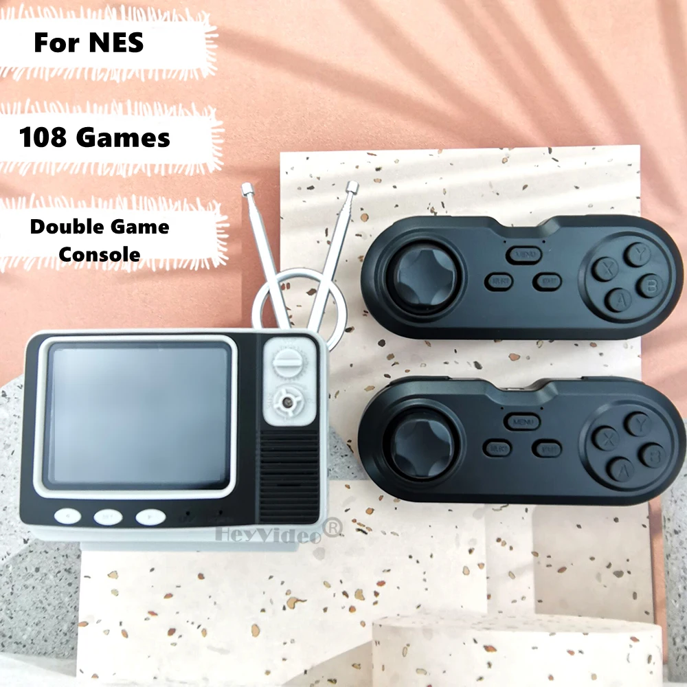 

Retro TV Game Console GV300 Mini Game Player Bulit-in 108 Games for NES 3.0" TFT Display Screen with 2 Wireless Controllers