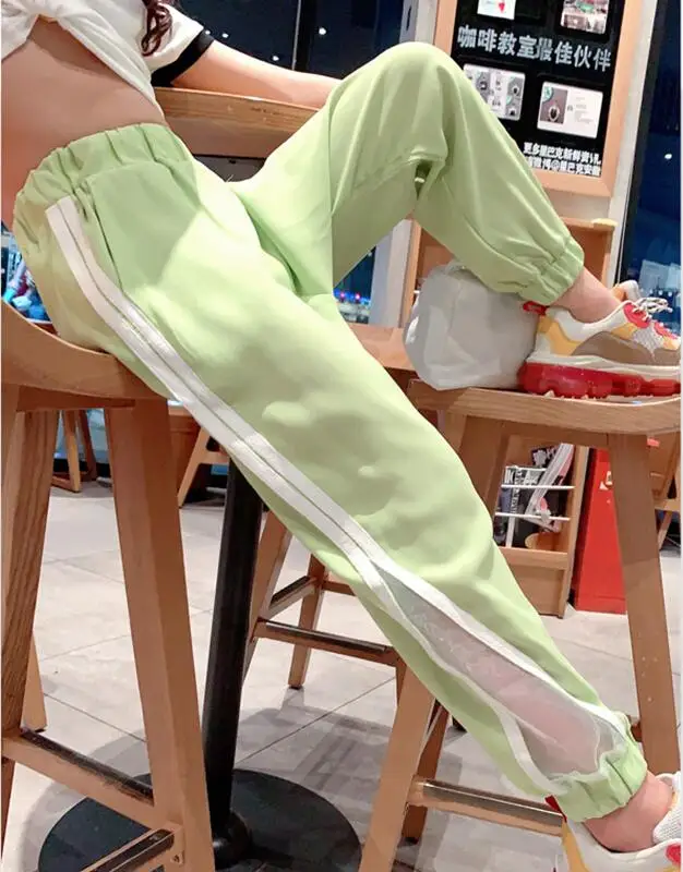 Baby Girls Sweaterpants Ultra-thin Hip-hop Pants for Girl Children Sport Kids Trousers Clothing 6 8 10 12 Year | Мать и ребенок