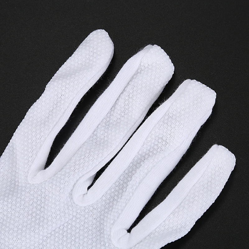 

Pair Protective Anti-Slip White Cotton Work Driving Gloves