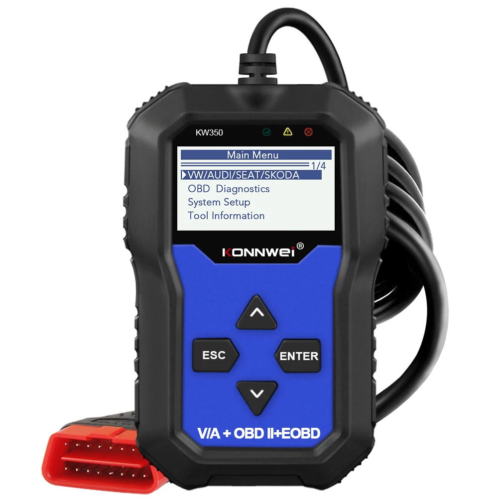 Диагностический инструмент KONNWEI KW350 OBD2 для VW VAG Audi Skoda сканер сиденья полная