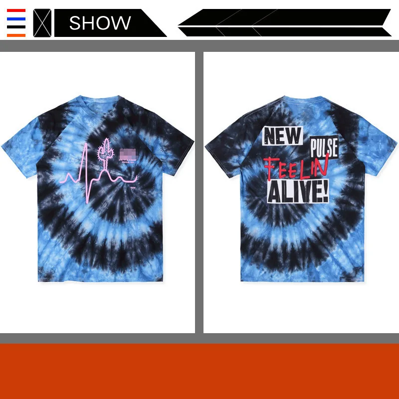 

Travis scottcactys Jack short sleeve T-shirt run tie dye fashion brand short sleeve T-shirt for men