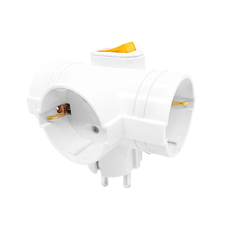 Новая европейская розетка европейского стандарта разветвитель с 1 на 3 способами