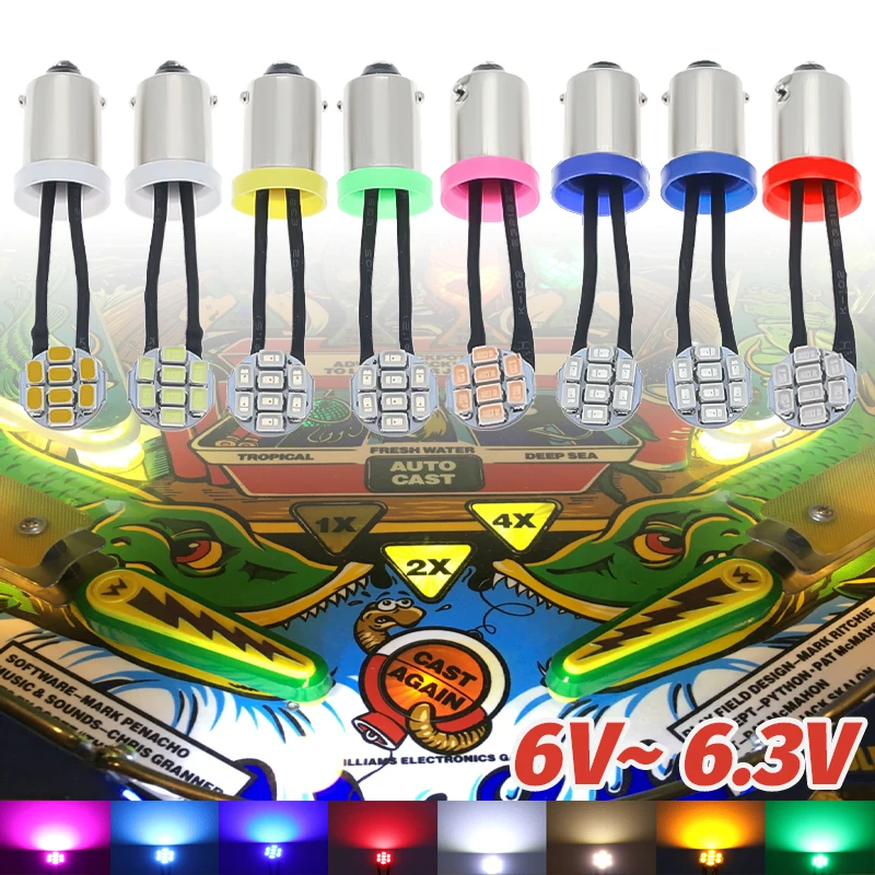 10 шт. BA9S T4W #44 #47 8smd 1206 основа с гибким проводом различные цвета неполярность AC DC 6 в 3
