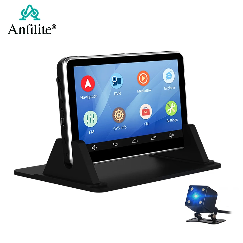 Автомобильный видеорегистратор Anfilite, 7 дюймов, Android, gps навигация, емкостный 512 Мб, 16 ГБ, Bluetooth, Wi-Fi, карта России, Европы, навигатор для грузовиков