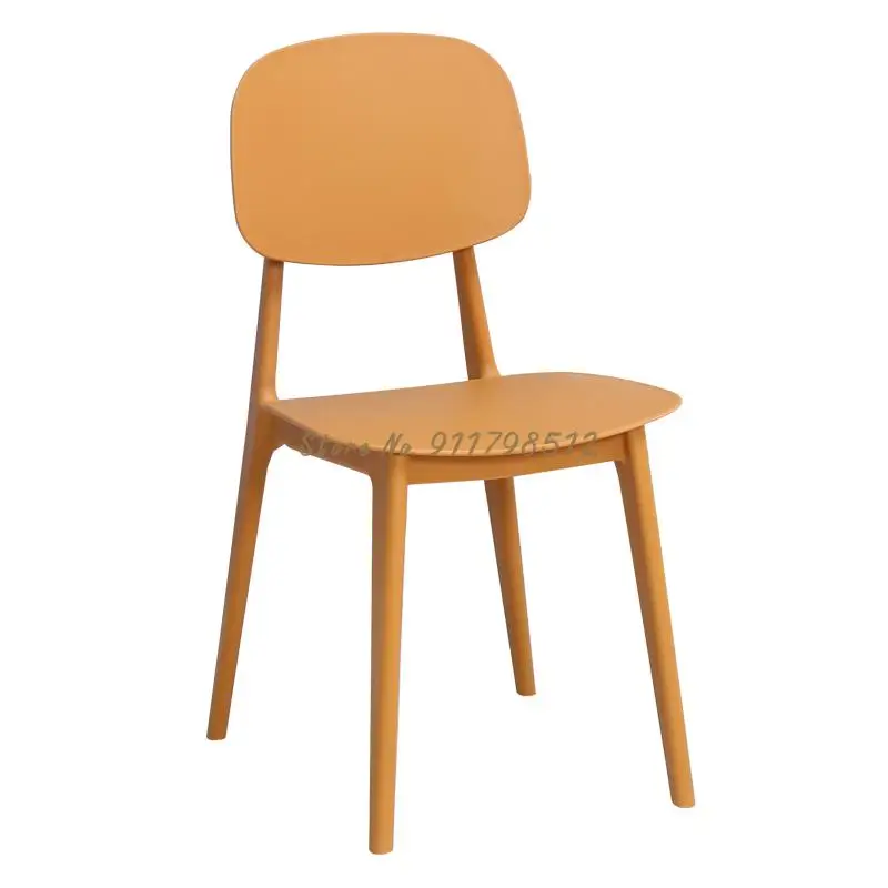 Скандинавский обеденный стул пластиковый со спинкой для дома ins сетчатый красный