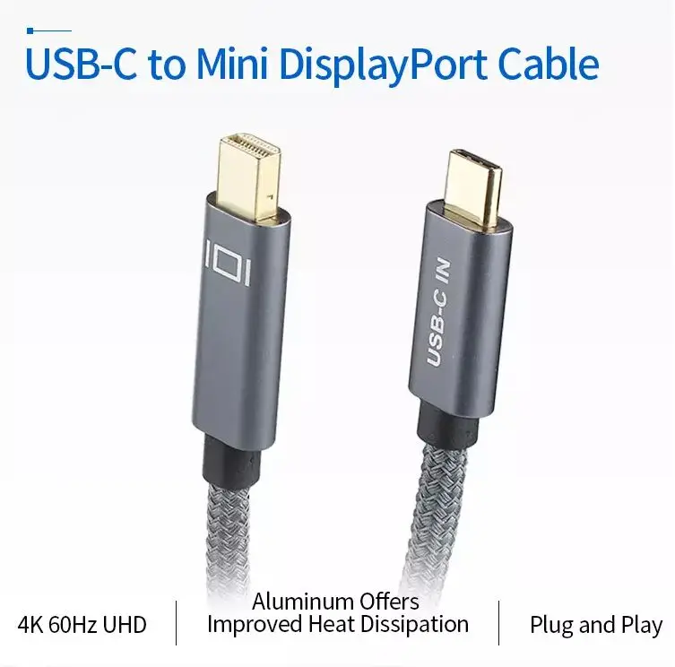 Type C на MiniDP DisplayPort Thunderbolt 3 2 4K 60Hz для Macbook Pro Samsung Dell XPS13 15 и Apple Cinema Display - купить по