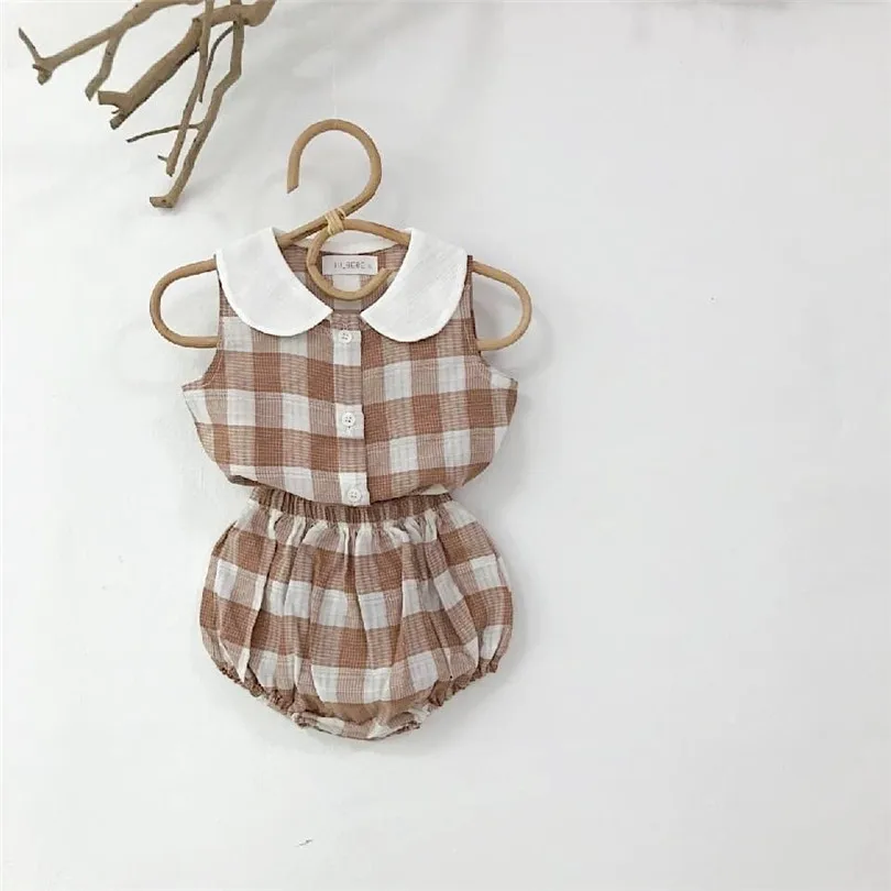 Для маленьких девочек летний комплект одежды для младенцев и детей ясельного