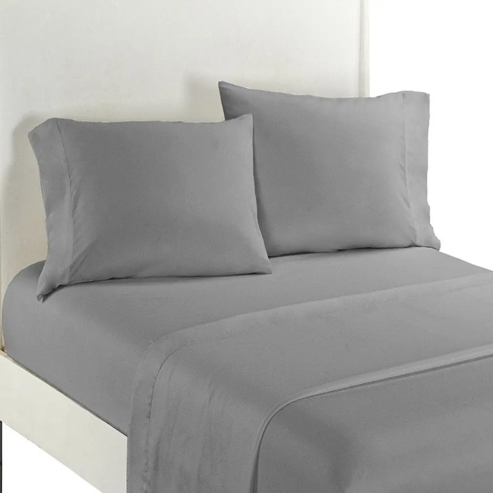 

Four-piece bed sheet set Mikasa dark gray USA Polyester Reactive printing Wash Cold Dry Low Soft Comfy Bedclothes