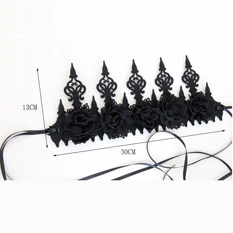 Женская повязка на голову в готическом стиле Черная головная для волос украшение