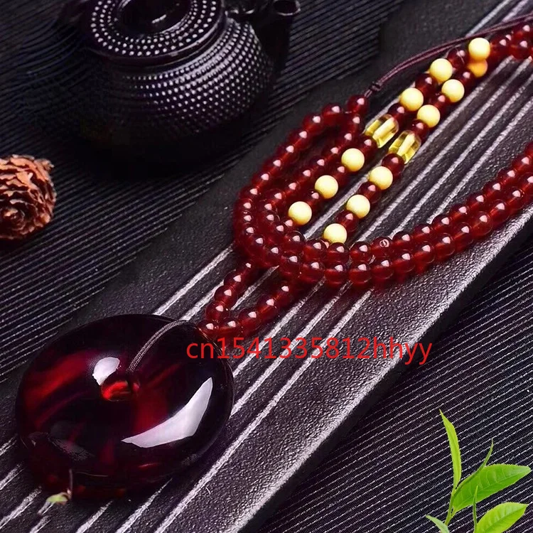 Ожерелье из янтарного пчелиного воска с подвеской Очаровательная бижутерия