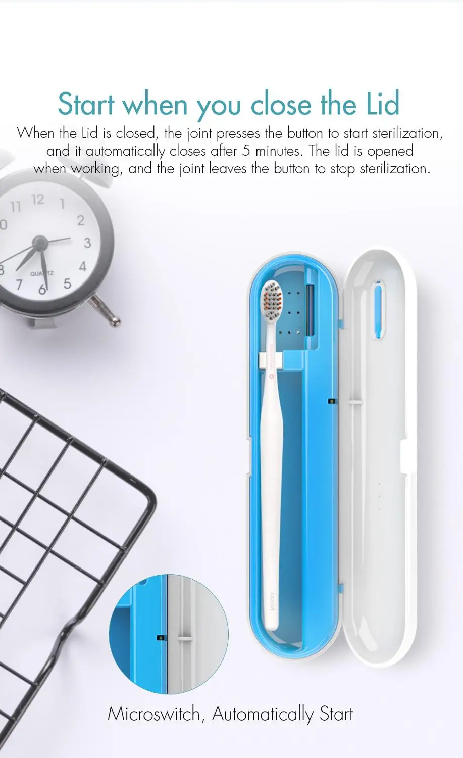 Портативная Антибактериальная ультрафиолетовая коробка для дезинфекции зубная