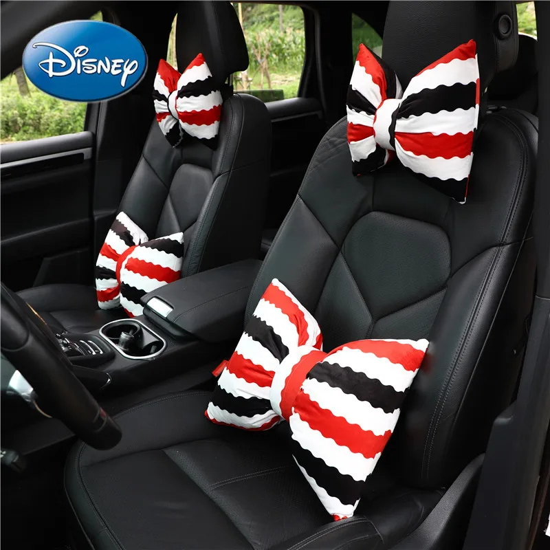 

Disney cute cartoon fugitive princess bow knot simple car creative waist pillow pillow decoration car decorations