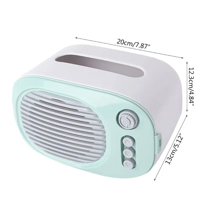 

Cute Mini Radio Shape Tissue Holder Storage Case Container Home Office