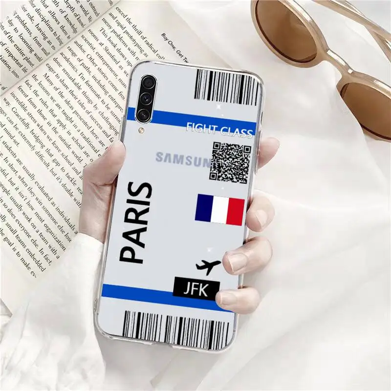 

FIRST CLASS PLANE TICKET Phone Case Transparent for Samsung s9 s10 s20 Huawei honor P20 P30 P40 xiaomi note mi 8 9 pro lite plus