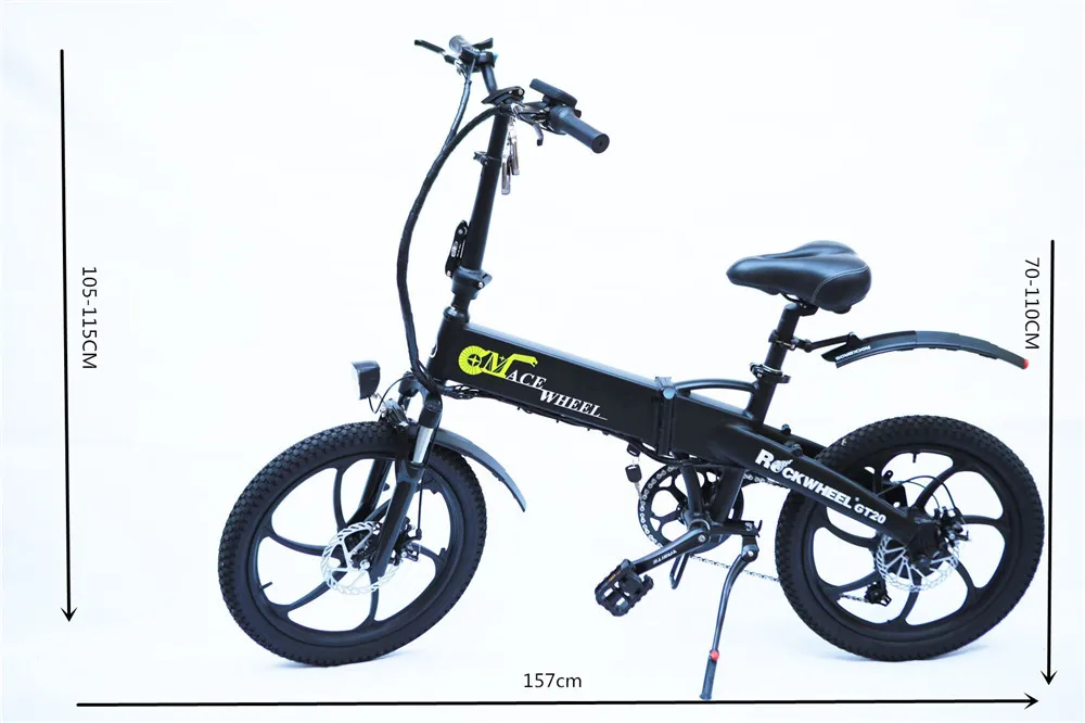 Электрический велосипед 20 дюймов складной микролитражных Rockwheel GT20 cmacewheel