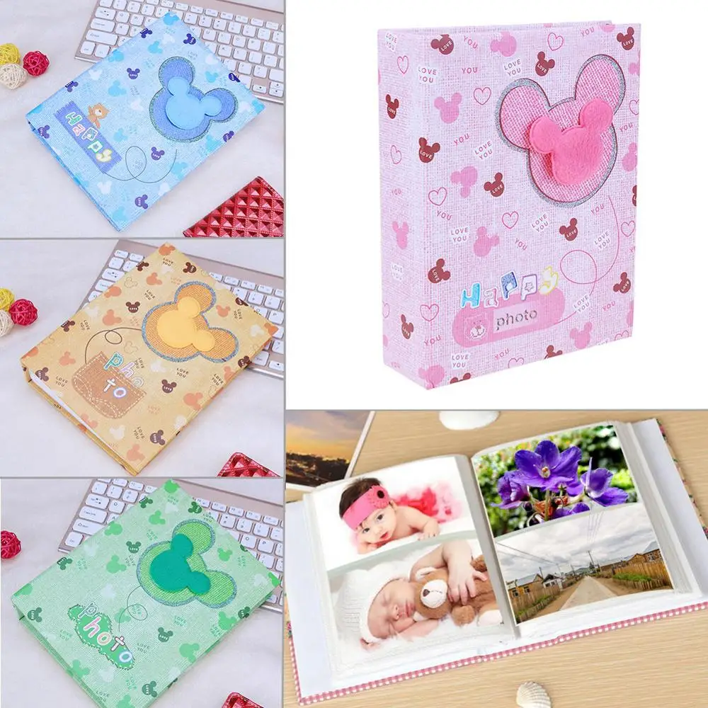 100/200 карманы фотоальбом с рисунками из мультфильмов Interleaf Тип 5/7 дюймов DIY Скрапбукинг Свадебные детские фото альбом для хранения чехол подарки