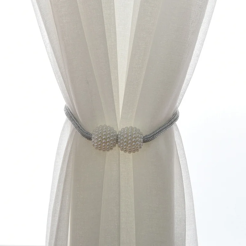 1х перламутровый магнитный зажим для штор держатели зажимы подвешивания шаровая